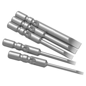 6mm round shank 60mm length slotted screwdriver bits