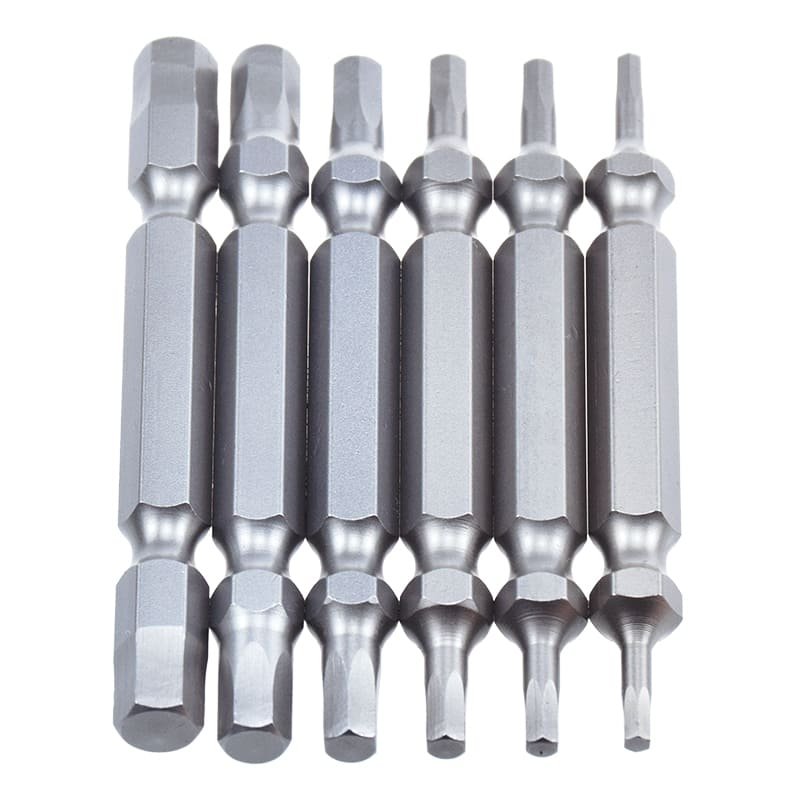 6.35mm Hexagonal Shank 65mm Length Double End Hexagon Head Screwdriver Bit H2.5 H3 H4 H5 H6