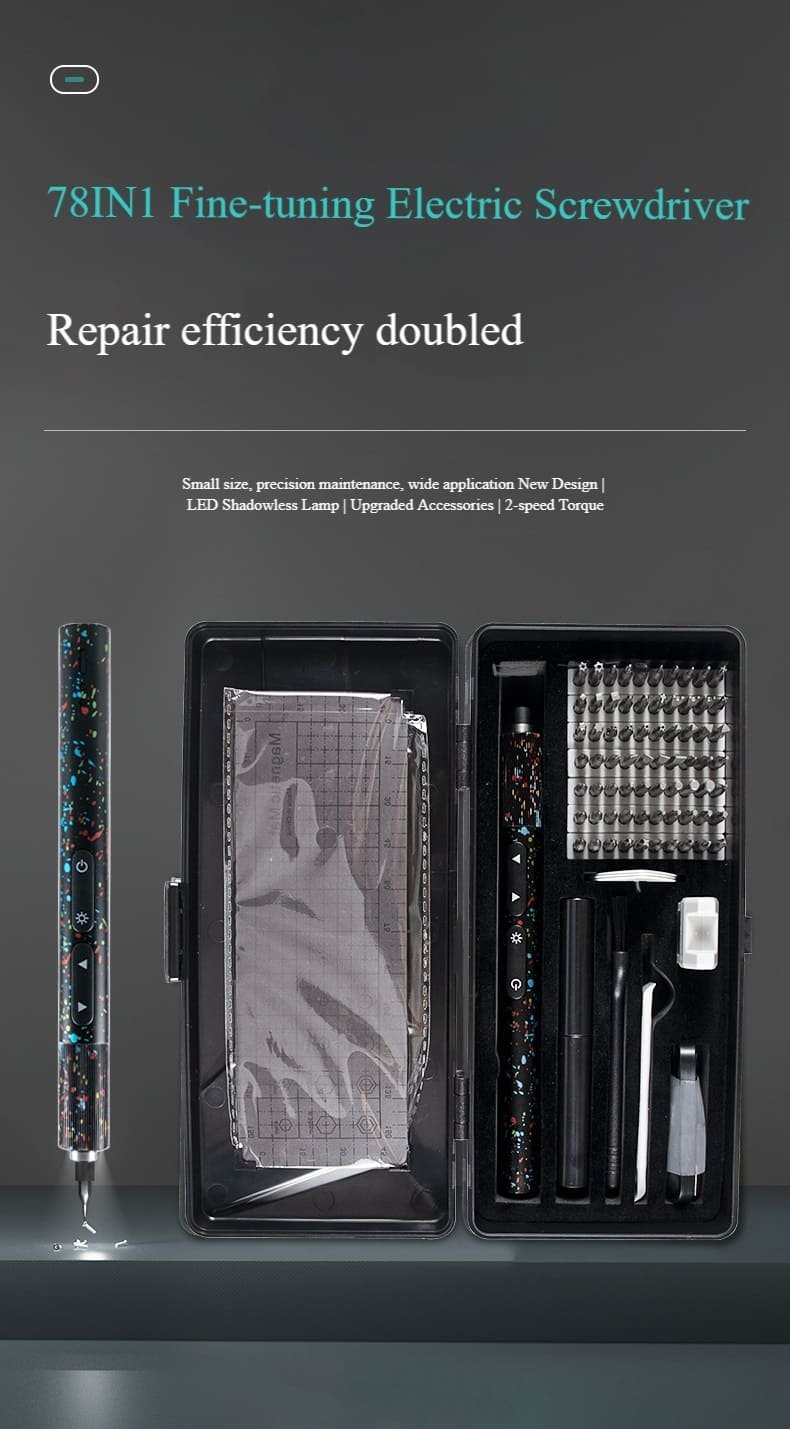 78 in1 Precision Electric Screwdriver Set Durable Multi-Electric Tool Kit