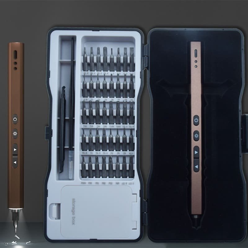 Rechargeable with Type C and 3 LED Lights Precision 53 in1 Electric Screwdriver Set