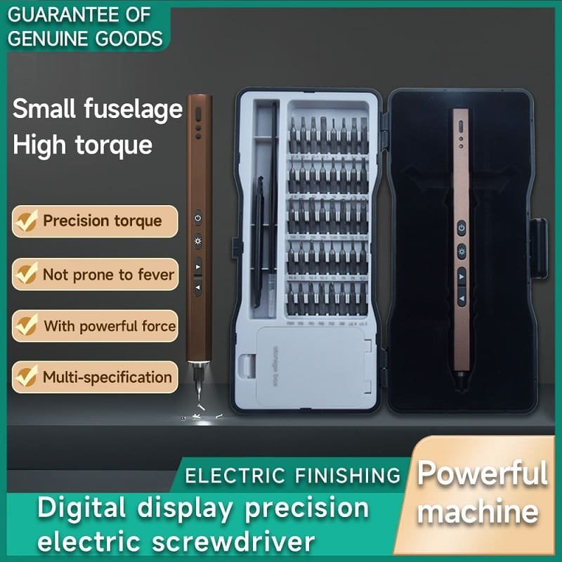 Rechargeable with Type C and 3 LED Lights Precision 53 in1 Electric Screwdriver Set